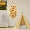 Gray Macrame Hanging Photo Display Wall Decor with Remote Light 30 Clips
